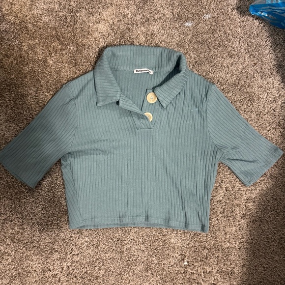 Reformation Tops - Reformation Ribbed Polo